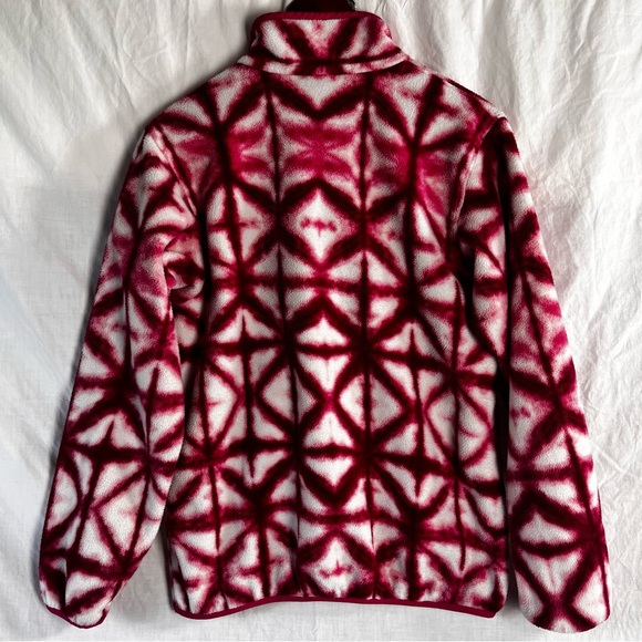 Patagonia Synchilla Snap T Fleece Pullover Women Medium M Diamond Dancer Pink - Picture 12 of 16